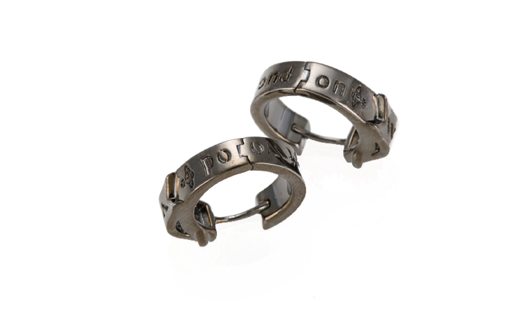 Vivienne Westwood Bobby Brass Earrings Unisex Gray
