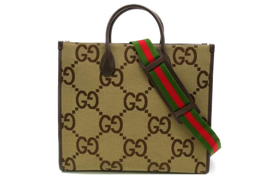GUCCI GG Canvas Bag, Tote Bag, Shopping Bag, Shoulder Bag, Crossbody Bag, Handbag Unisex Brown