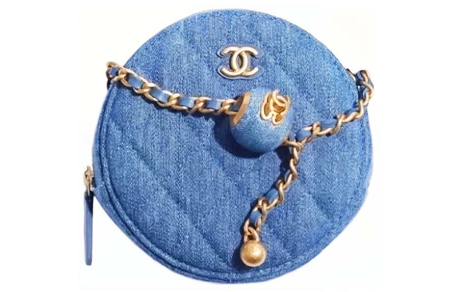 CHANEL Denim Crossbody Bag, Shoulder Bag Women's Blue