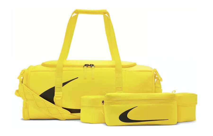 Nike Nike X Off WHITE Collaboration Training Polyester Crossbody Bag Travel Gym Bag Unisex Yellow