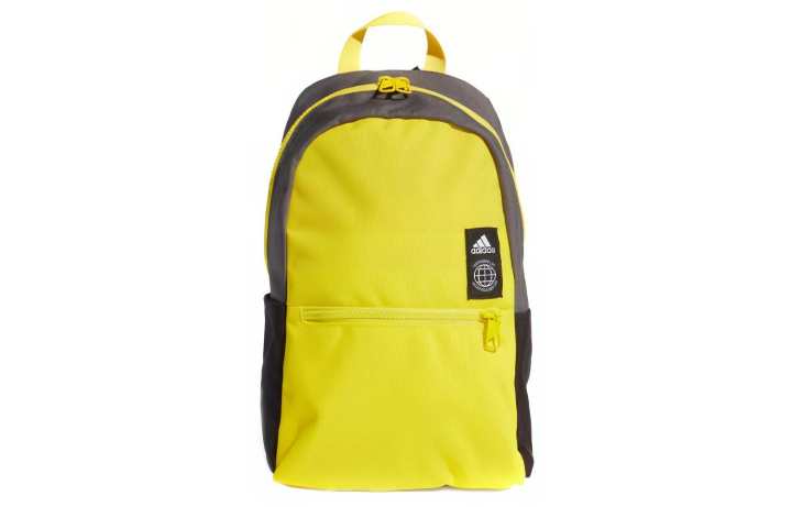 Adidas Adidas Recycled Polyester Plain Weave Fabric Backpack Regular Unisex Yellow