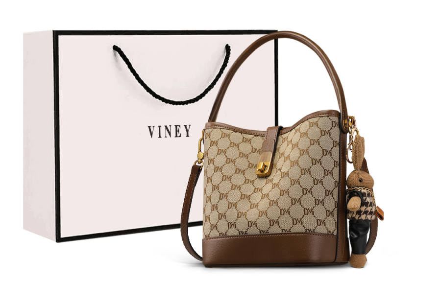 VINEY VINEY Fabric Handbag Medium Women's Khaki