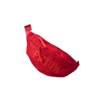 POY Nylon Fabric Women's Crossbody Bag, Trendy Fanny Pack Medium Unisex Burgundy