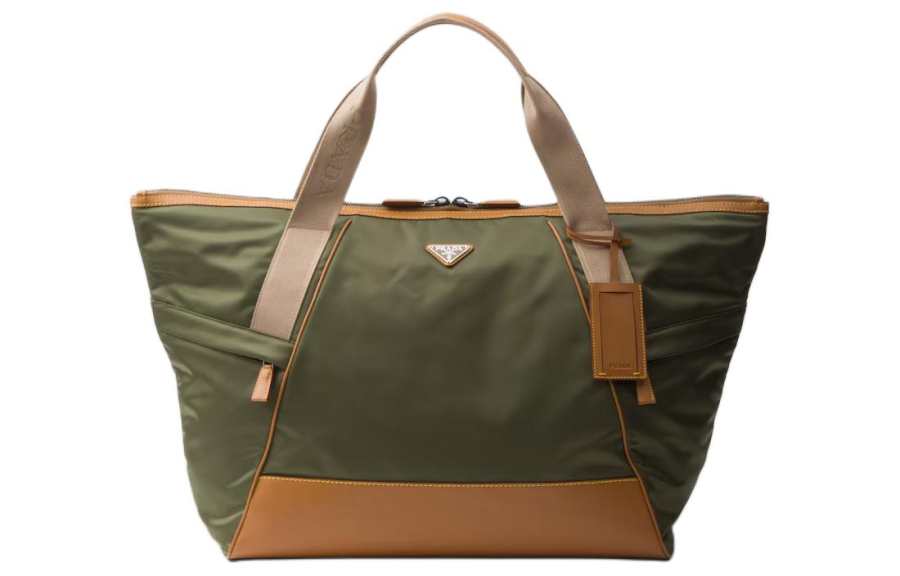 PRADA PRADA Re Nylon Leather Handbag Travel Bag Men's