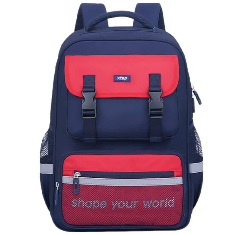 XTEP XTEP Fabric Backpack Women's Dark Blue Red