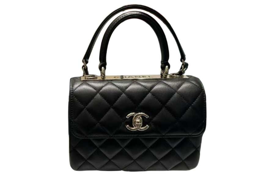 CHANEL Lambskin And Gold Metal Flap Bag, Shoulder Bag, Crossbody Bag, Handbag Mini Women's Black
