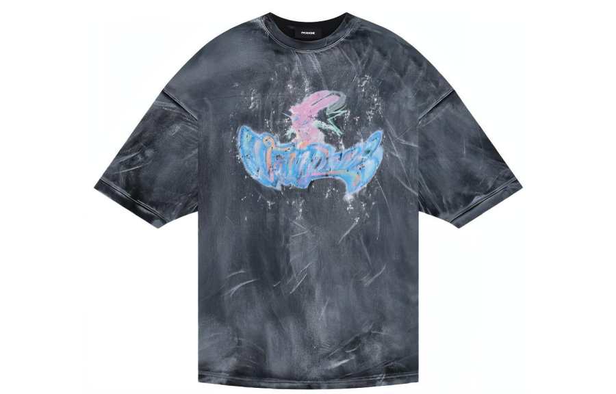 WE11DONE SS23 T Shirts Unisex Black Crew Neck Moderate Straight Fit