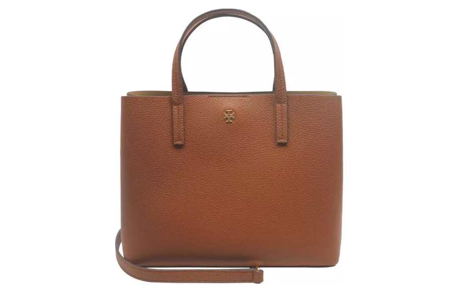 TORY BURCH Cow Leather Tote Bag, Shopping Bag, Shoulder Bag, Crossbody Bag, Handbag Medium Size Women's Dark Brown