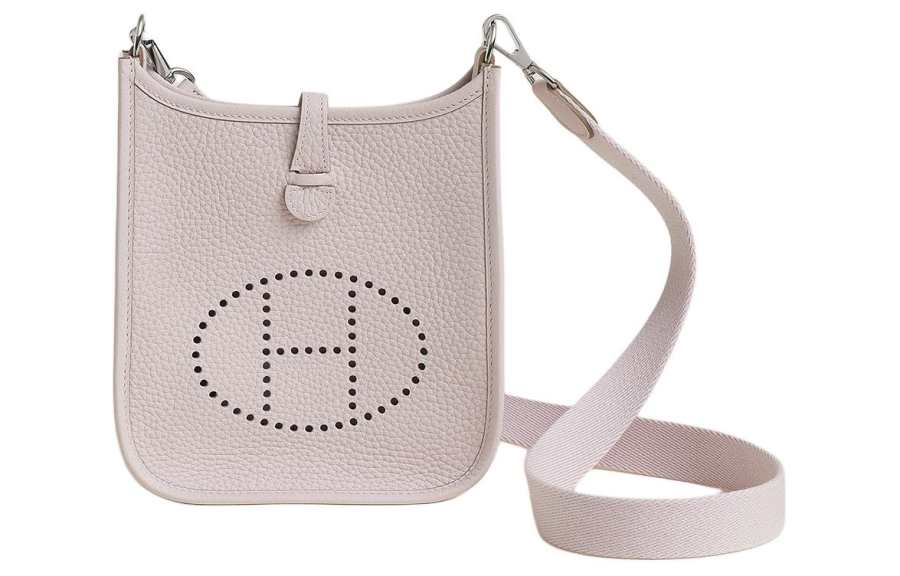 HERMES Evelyne Clemence Cow Leather Crossbody Bag, Shoulder Bag 16 Women's Dream Purple & Light Purple