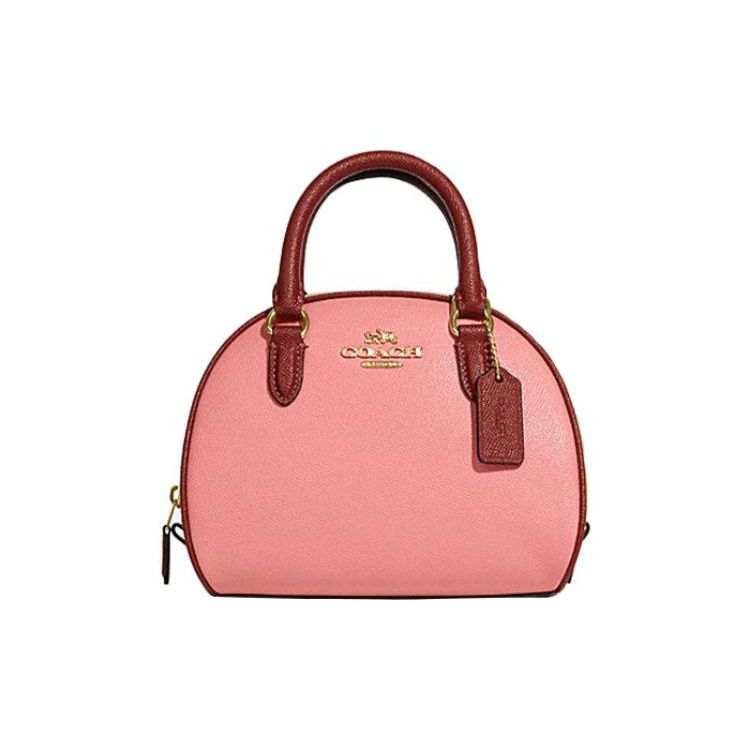 COACH Sydney Split Cow Leather Shoulder Bag, Crossbody Bag, Handbag Regular Women's Mixed Candy Pink