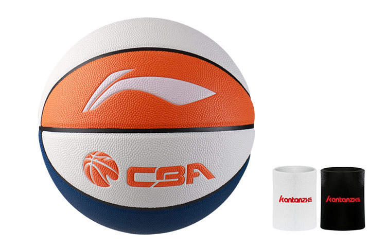 Li-Ning Li Ning Pu Basketball White Orange Blue Size 7 Training Unisex