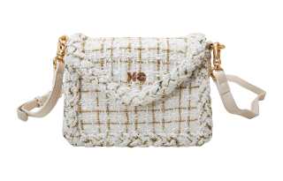 MQ Polyester Small Square Bag Envelope Bag Crossbody Bag Regular Women's Blue/Ecru
