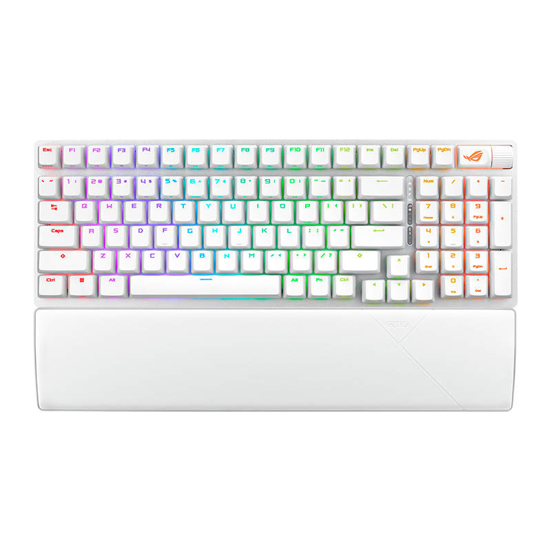 ROG Ranger 2 98 Keys 98 Wireless Edition, Moon Radiant White Tri Mode Hot Swappable Gaming Esports Mechanical Keyboard