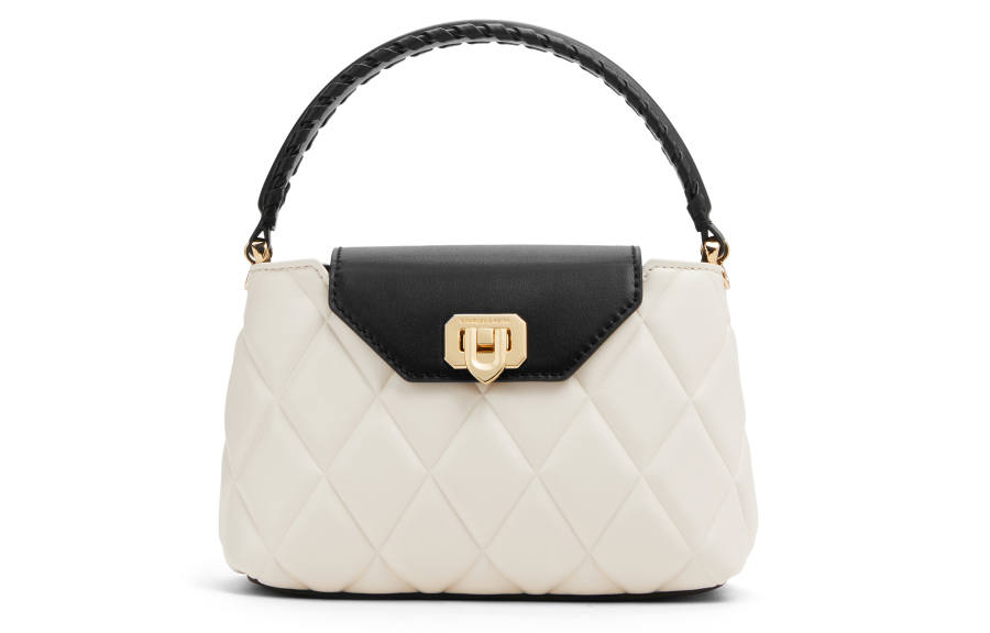 CHARLES&KEITH CHARLES&KEITH Polyurethane, Textile Handbag Medium Women's Black/Multi Composite Color