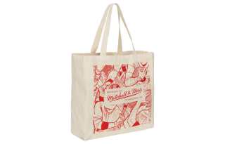 Mitchell Ness Cotton And Canvas Handbag, Shoulder Bag Unisex Ecru