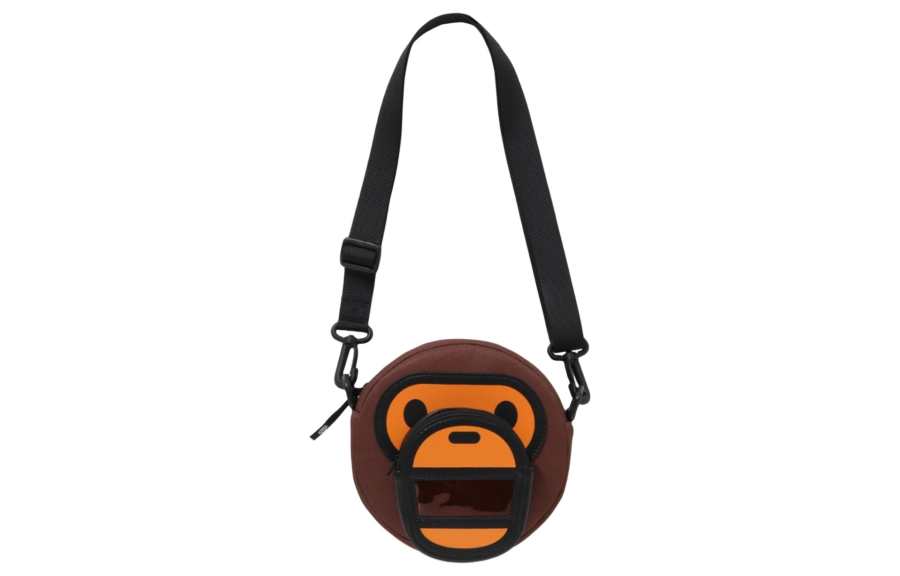 A BATHING APE Polyester Crossbody Bag, Shoulder Bag Men's Brown