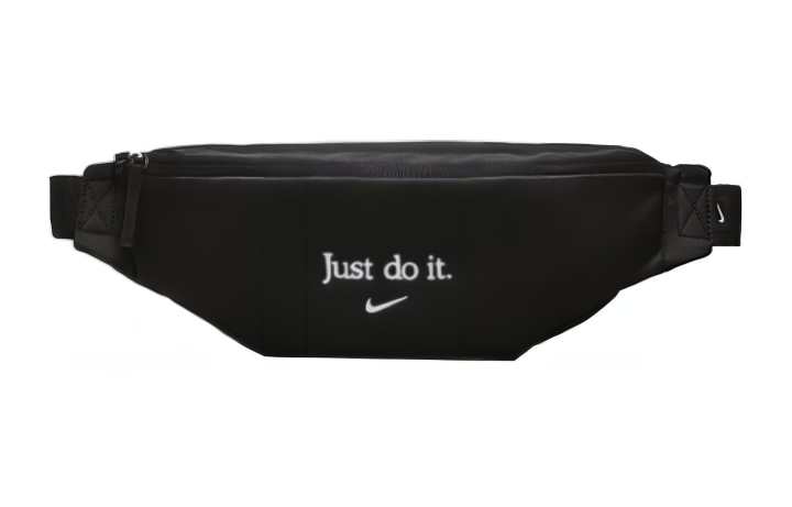 Nike Nike Polyester Fanny Pack Regular Unisex Black With White Embroidery