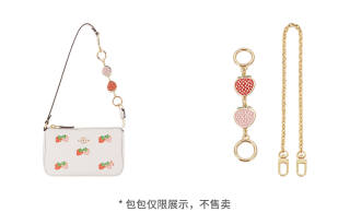 Lan Bao Fan Metal Bag Straps Women's Red Pink