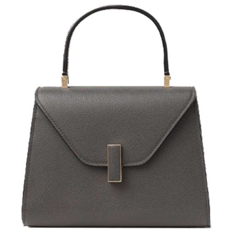 Valextra Iside Calfskin Handbag, Shoulder Bag, Crossbody Bag Mini Women's Smoke Gray