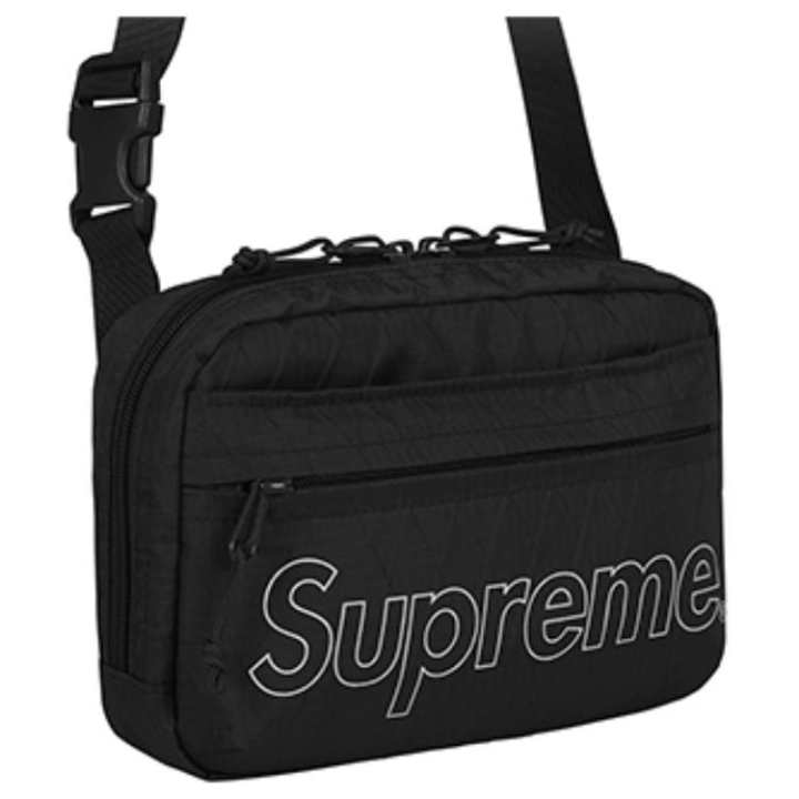 Supreme Supreme FW18 Nylon Fabric Shoulder Bag, Crossbody Bag Regular Unisex Black