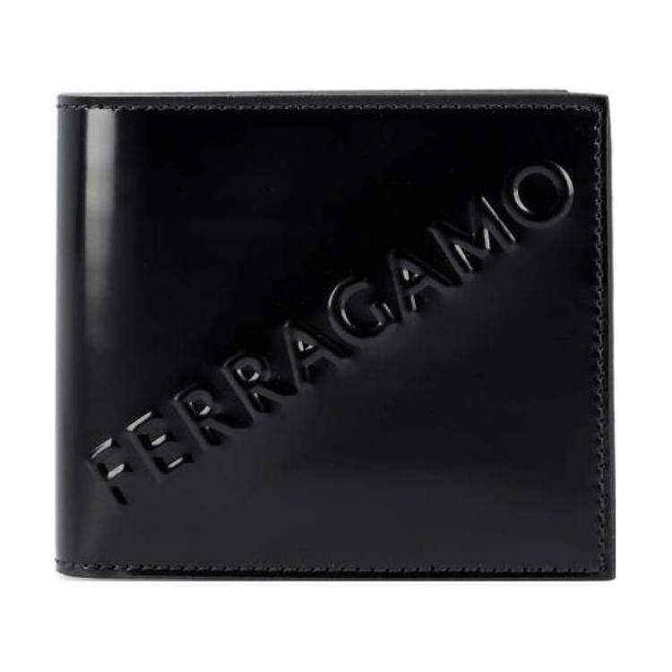 Ferragamo FERRAGAMO Calfskin Wallet Men's Black
