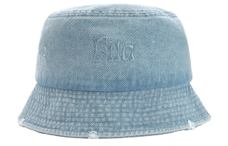 FILA FUSION Cotton Bucket Hats Unisex Blue