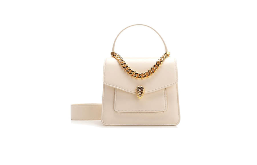 BVLGARI Serpenti Forever Lambskin Handbag Small Women's