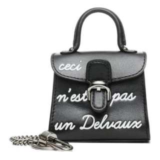 Delvaux Delvau Leather Card Holder, Coin Purse, Bag Accessory Mini Women's Black
