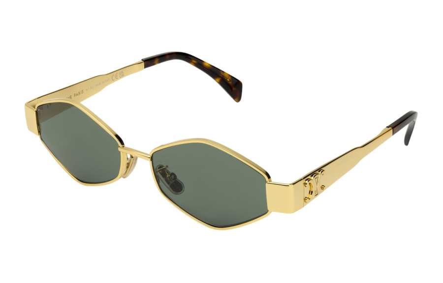 CELINE CELINE Irregular Shape Sunglasses Women's Gold