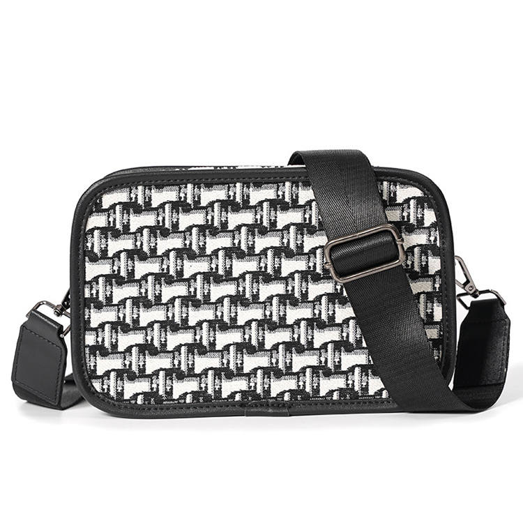 CARTELO Canvas Bag, Crossbody Bag, Fanny Pack, Small Square Bag, Camera Bag Unisex Black