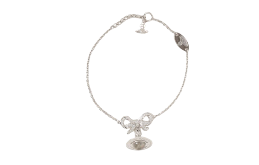 Vivienne Westwood recycled silver Orb crystal bracelet