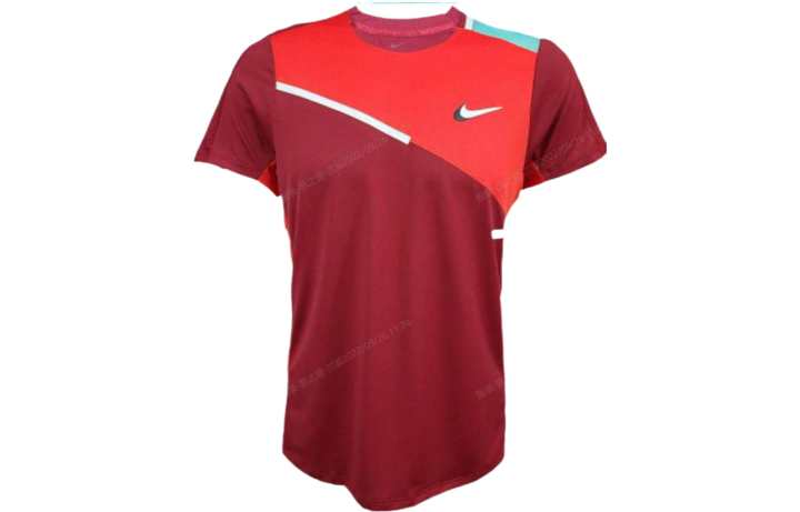 Nike Nike T Shirts Men's Red Crew Neck Moderate Straight Fit