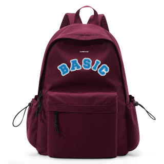 LANDCASE Fabric Backpack Laptop Bag Backpack Unisex Burgundy/Black/Ecru/Blue