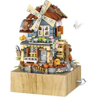 LOZ Music Series Windmill Music Box With Speaker Building Blocks 799pcs LOZ1239