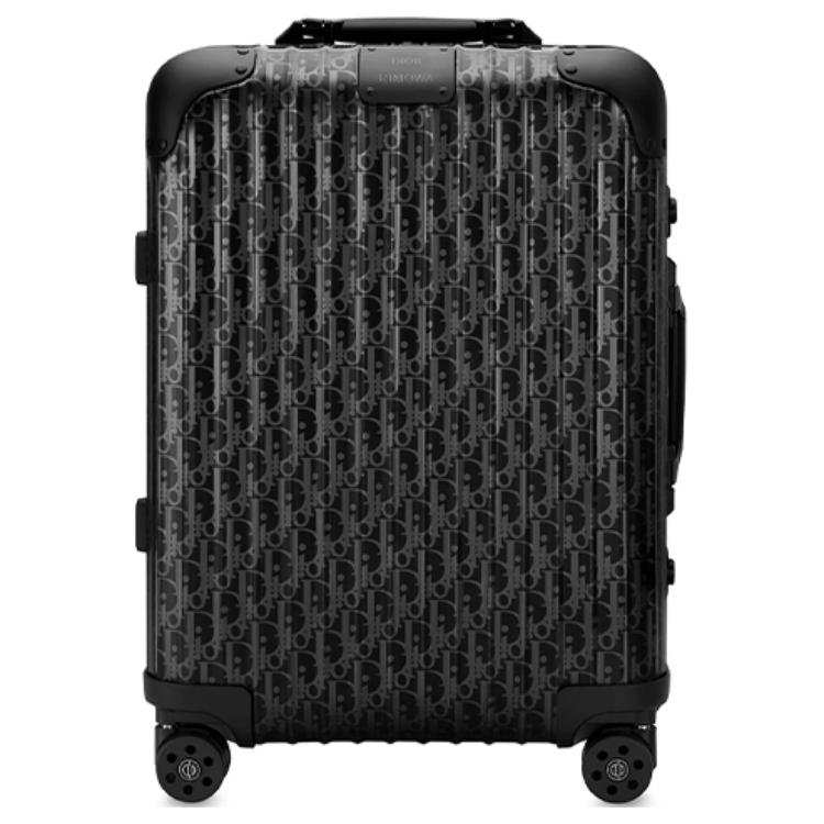 DIOR X RIMOWA Collaboration Nylon Suitcase Luggage 22 Inch Unisex Black
