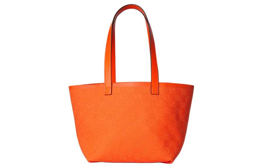 GUCCI GG Canvas Tote Bag, Shopping Bag, Shoulder Bag, Handbag Small Unisex Orange