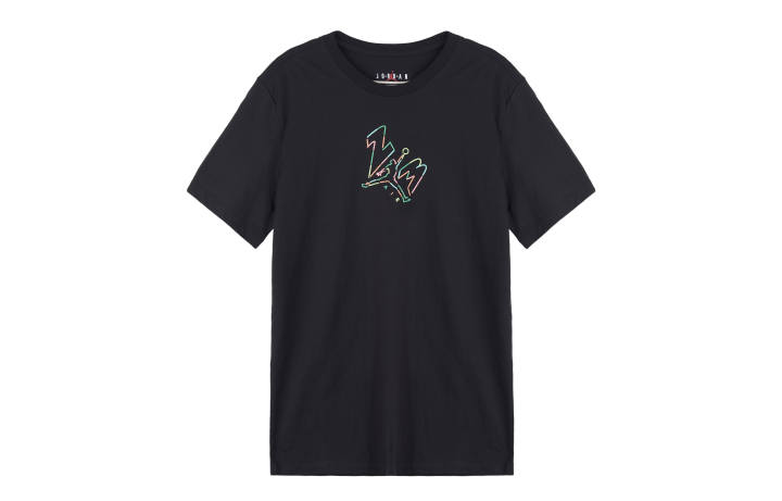 Jordan Jordan T Shirts Men's Black Crew Neck Moderate Straight Fit