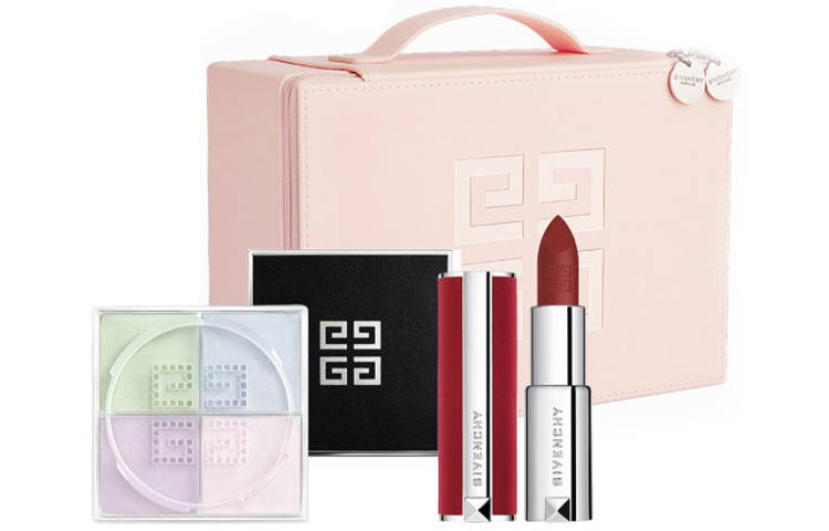 Givenchy Givenchy Quadrangle Star Queen Makeup Sets Oil Control Long Lasting Setting Loose Powder+Lipstick