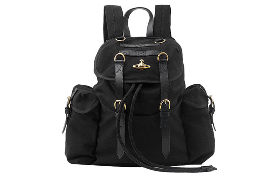 Vivienne Westwood Highland Logo-Plaque Foldover Top Backpack