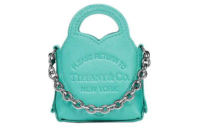 TIFFANY & CO. Return To Tiffany Collection Calfskin Handbag Nano Women's Blue