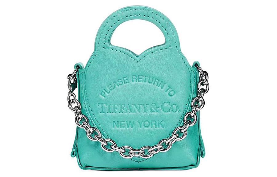 TIFFANY & CO. Return To Tiffany Collection Calfskin Handbag Nano Women's Blue