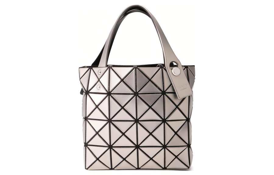 ISSEY MIYAKE Lucent Boxy Polyvinyl Chloride Resin Tote Bag, Shopping Bag, Handbag Mini Unisex Silver