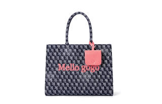 MELLO GOGO Fabric Tote Bag, Shopping Bag, Shoulder Bag, Handbag Large Women's Midnight Black/Midnight Blue