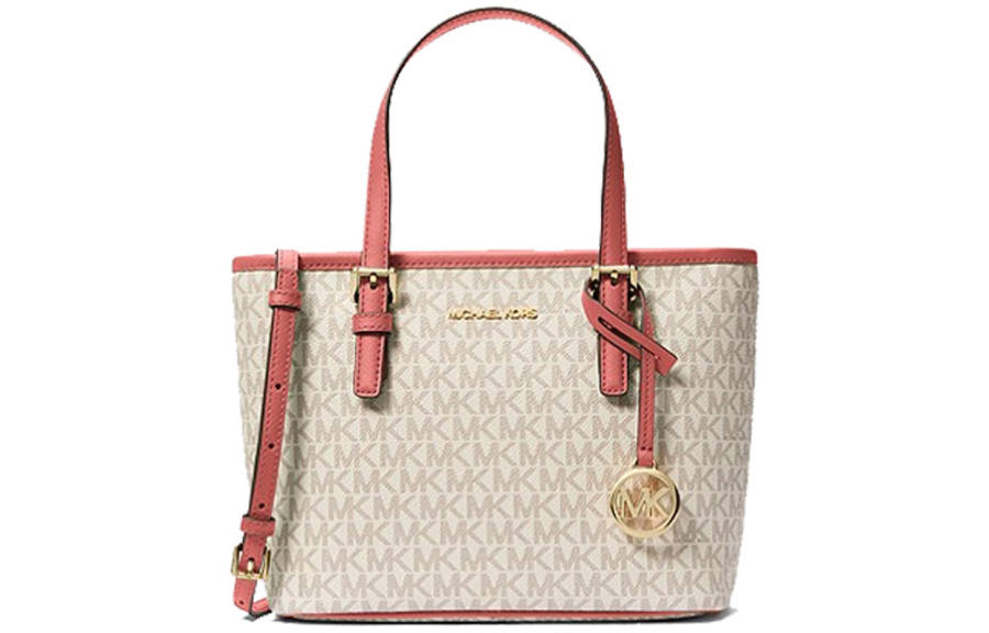MICHAEL KORS Canvas Tote Bag, Shopping Bag, Shoulder Bag, Handbag Women's Vanilla White