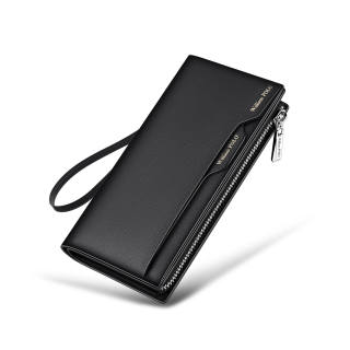WILLIAMPOLO Cow Leather Long Wallet Regular Men's Black/Coffee