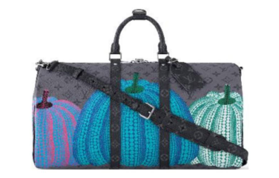 LOUIS VUITTON LOUIS VUITTON Lv X Yk Keepall 55 Pumpkin Print