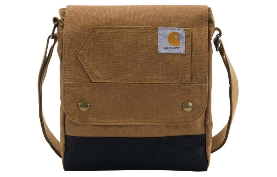Carhartt Polyester Shoulder Bag, Crossbody Bag Unisex Brown
