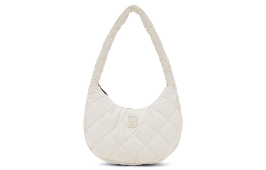 MLB Boston Red Sox Polyester Cloud Bag, Mom Bag, Shoulder Bag, Hobo Bag, Handbag, Shoulder Bag Women's White