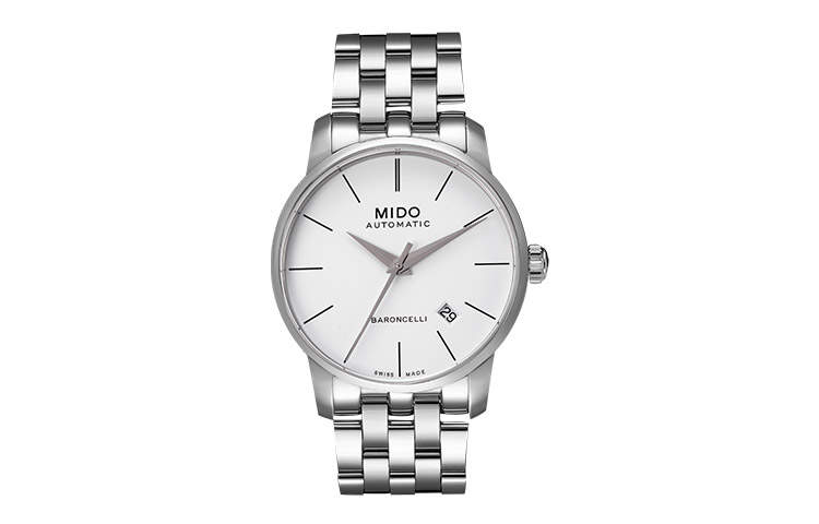 MIDO Baroncelli Automatic Mechanical Movement 50m Waterproof Men's Watches Watch 38mm White Dial