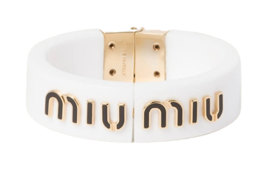 MIU MIU Metal Wristbands Women's White